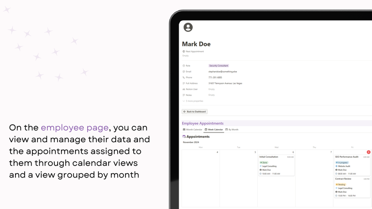 Staff page