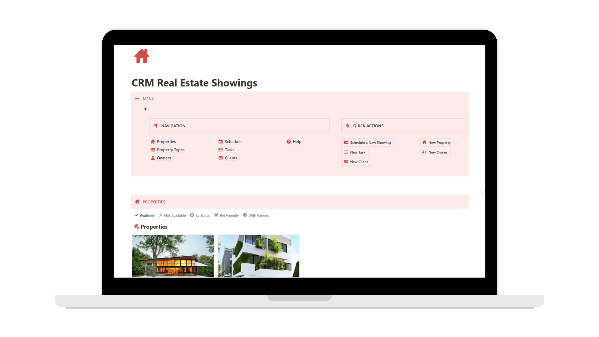 Real Estate Showings (Notion Template)