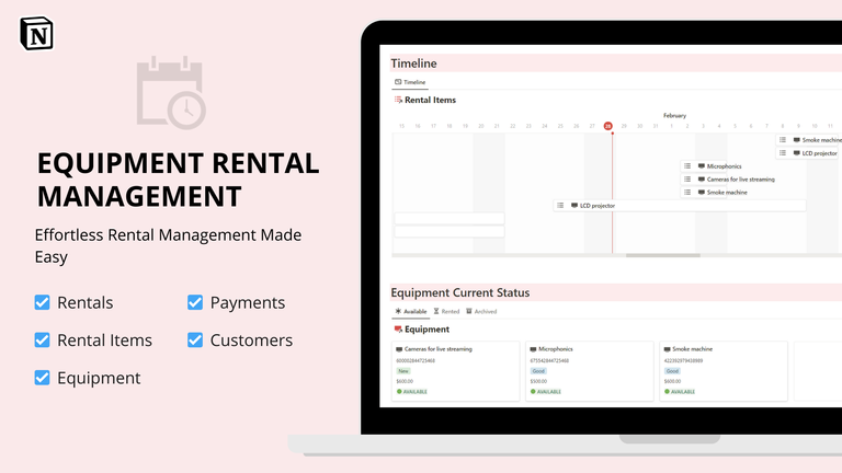 Image 1 - Equipment Rental Management