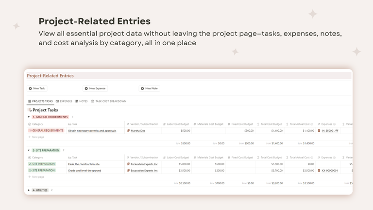Project Related Entries