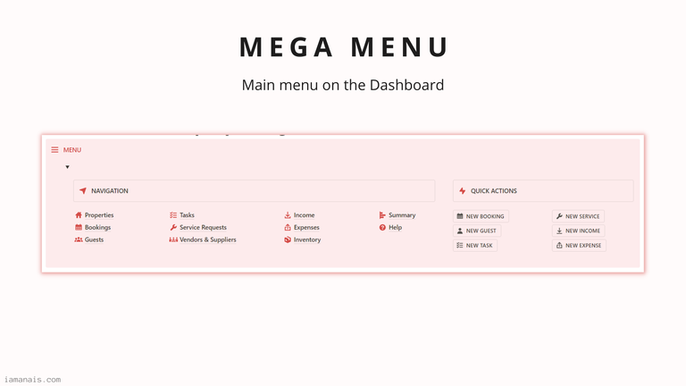 Mega menu