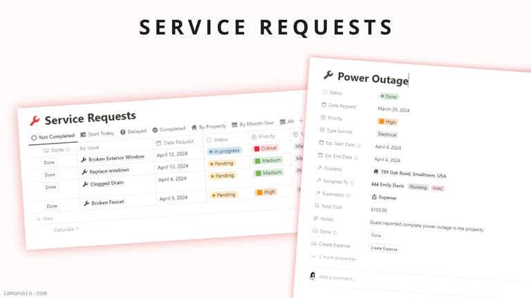service requests