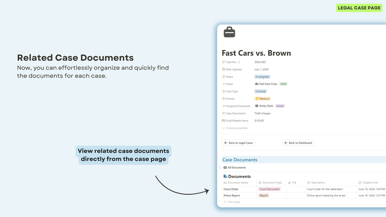 Documents Legal Case