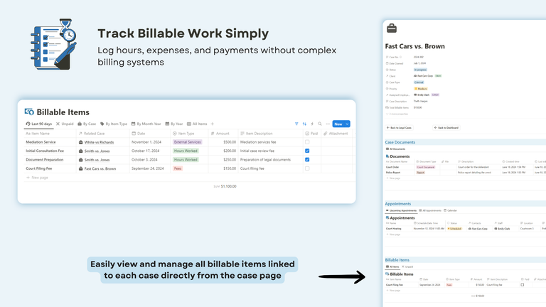Billable Items