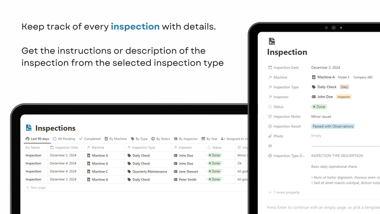 Inspections