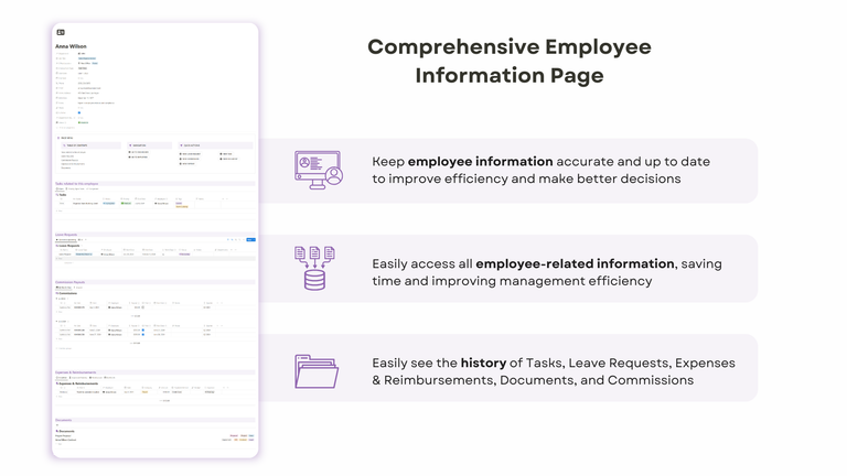 employee profile page