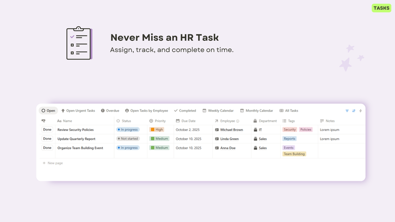 Tasks