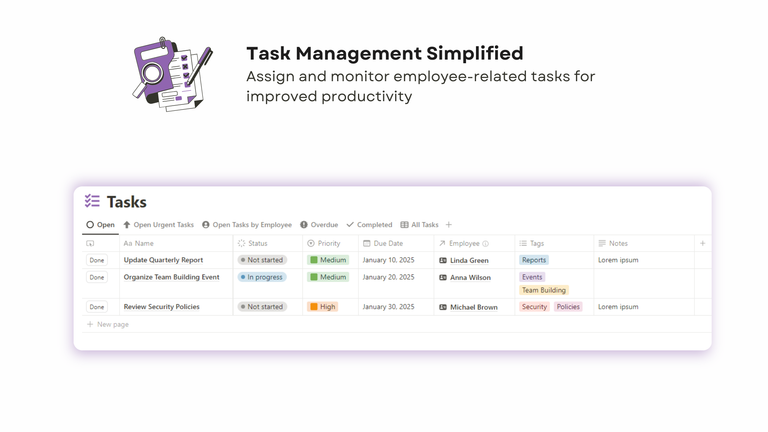 Tasks