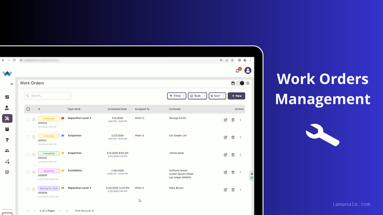 Work Orders Management app