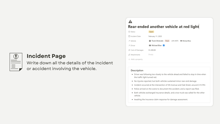 Incident Page