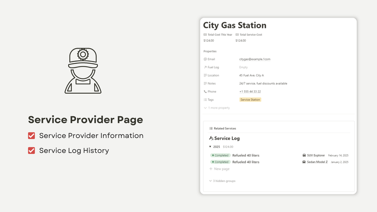 Service Provider Page