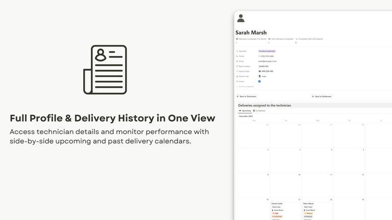 Delivery Team Page