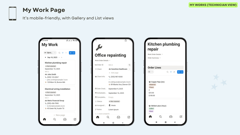 Work Orders Mobile Friendly