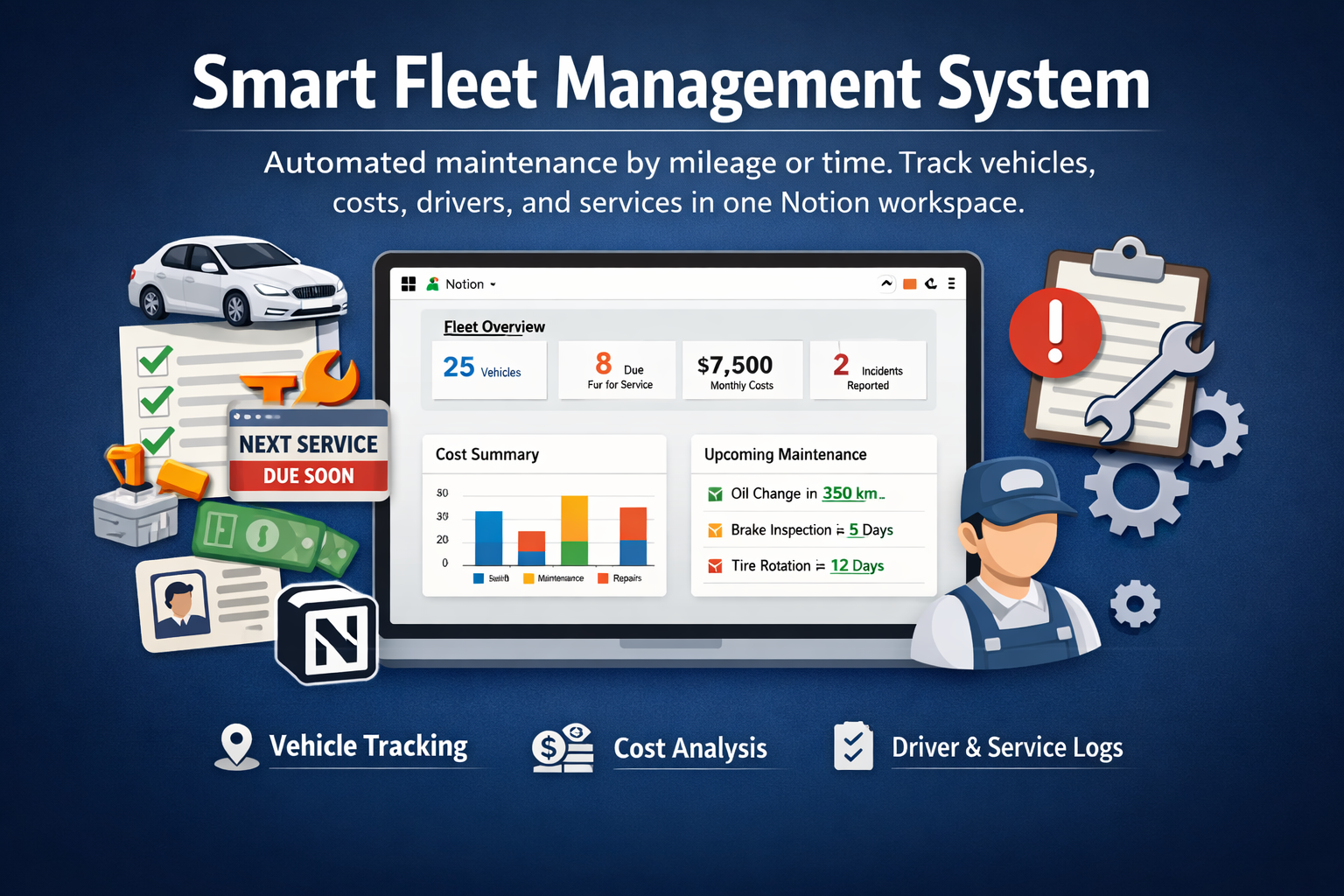 Smart Fleet Management System in Notion